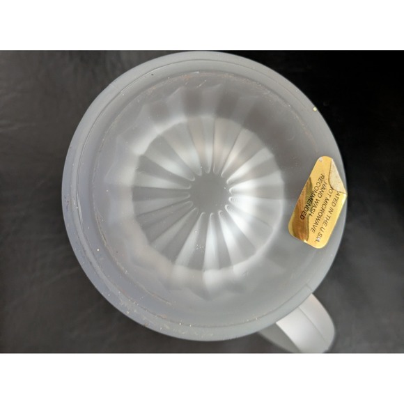 USS O'Kane DDG 77 Frosted Glass Beer Stein Navy Destroyer Mug Gold Trim 6in - Picture 5 of 10